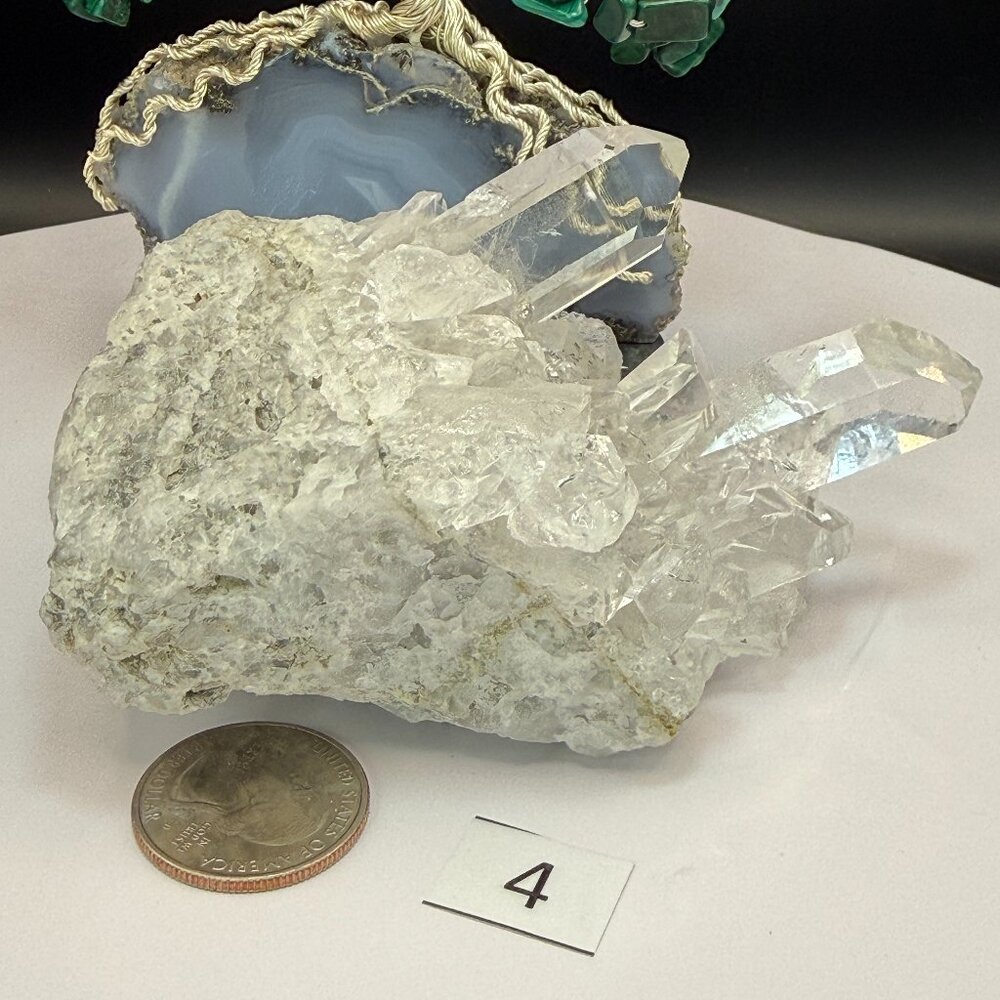 Clear Quartz Cluster 325g - Sparkly Druzy Crystal Specimen Natural Brazil Raw 4
